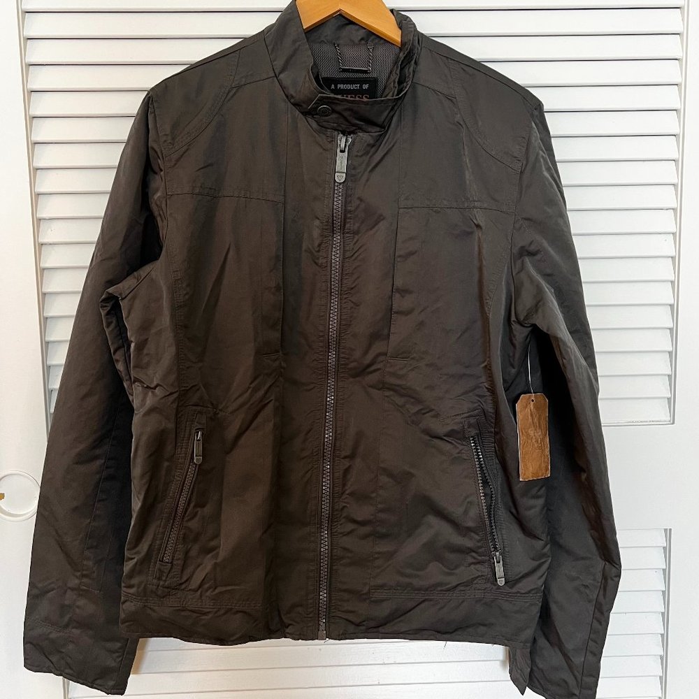 NWT Guess Bomber Style Jacket Gray M